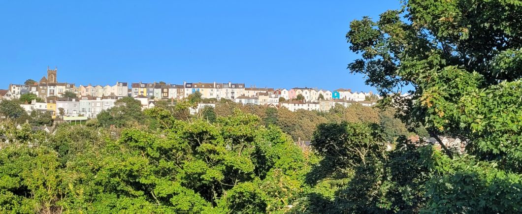 A view of West Hill in Hastings, in the heat of the end of the July heatwave